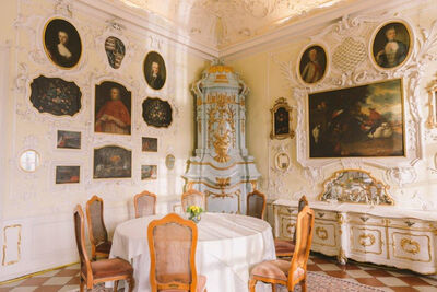 weisses Zimmer im Schloss Leopoldskron