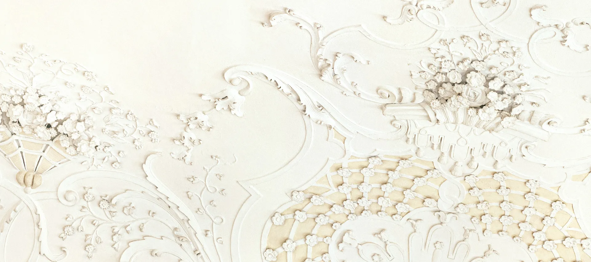 White deiling fresco