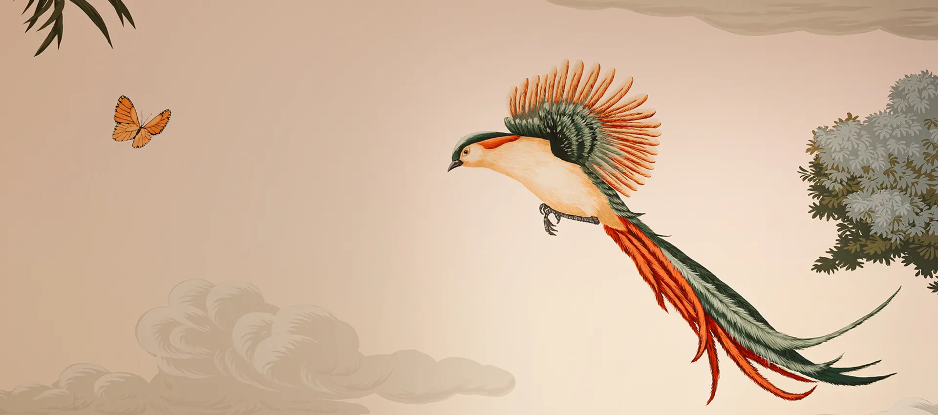 Painting of a tropical Bird